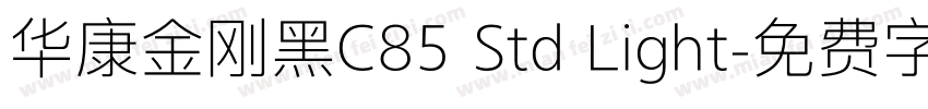 华康金刚黑C85 Std Light字体转换